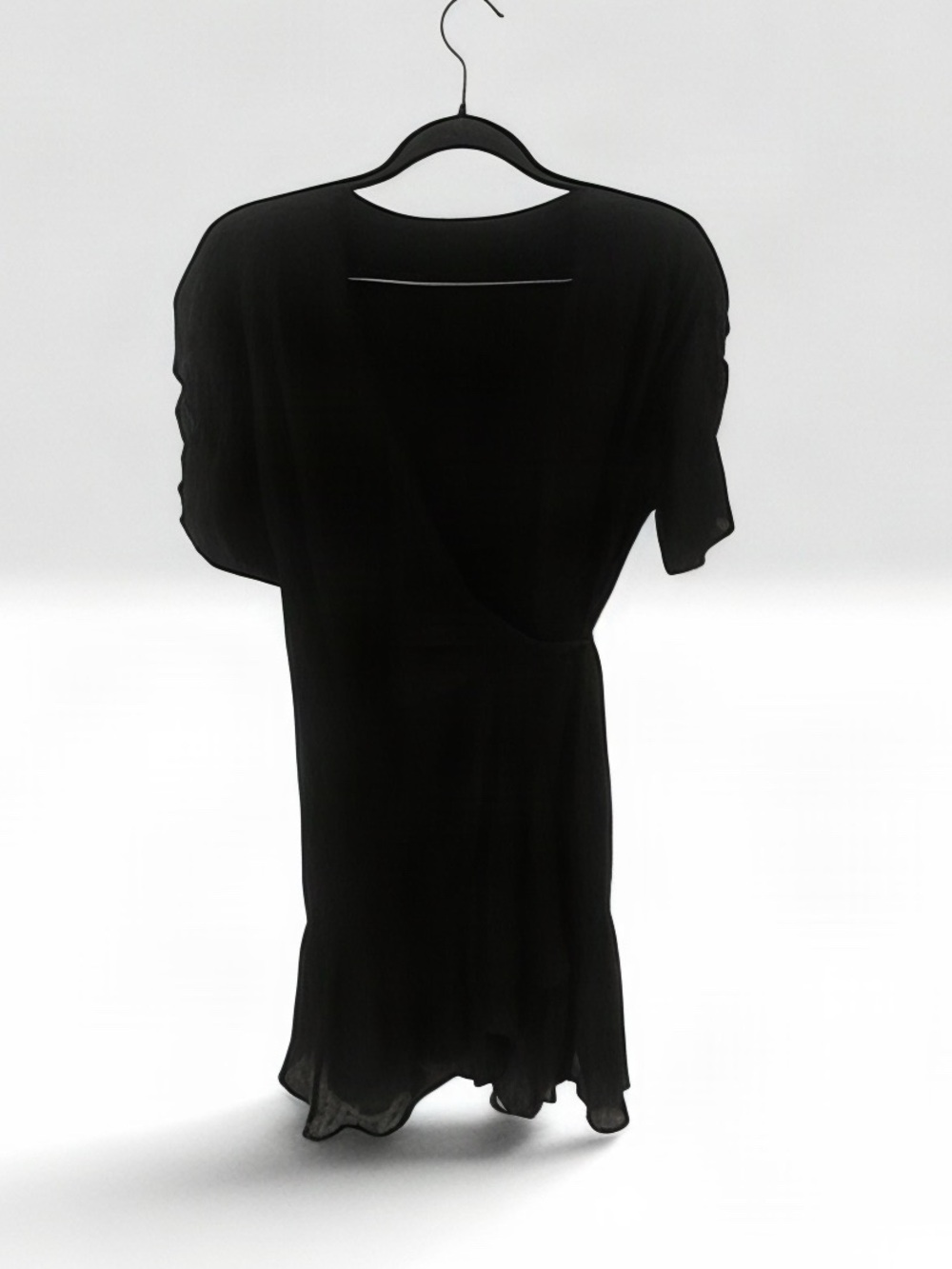 AllSaints Sienna Black Wrap Dress - Size US 8 / UK 12 / EU 40
